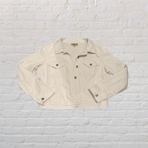 Energe by One World white jean jacket